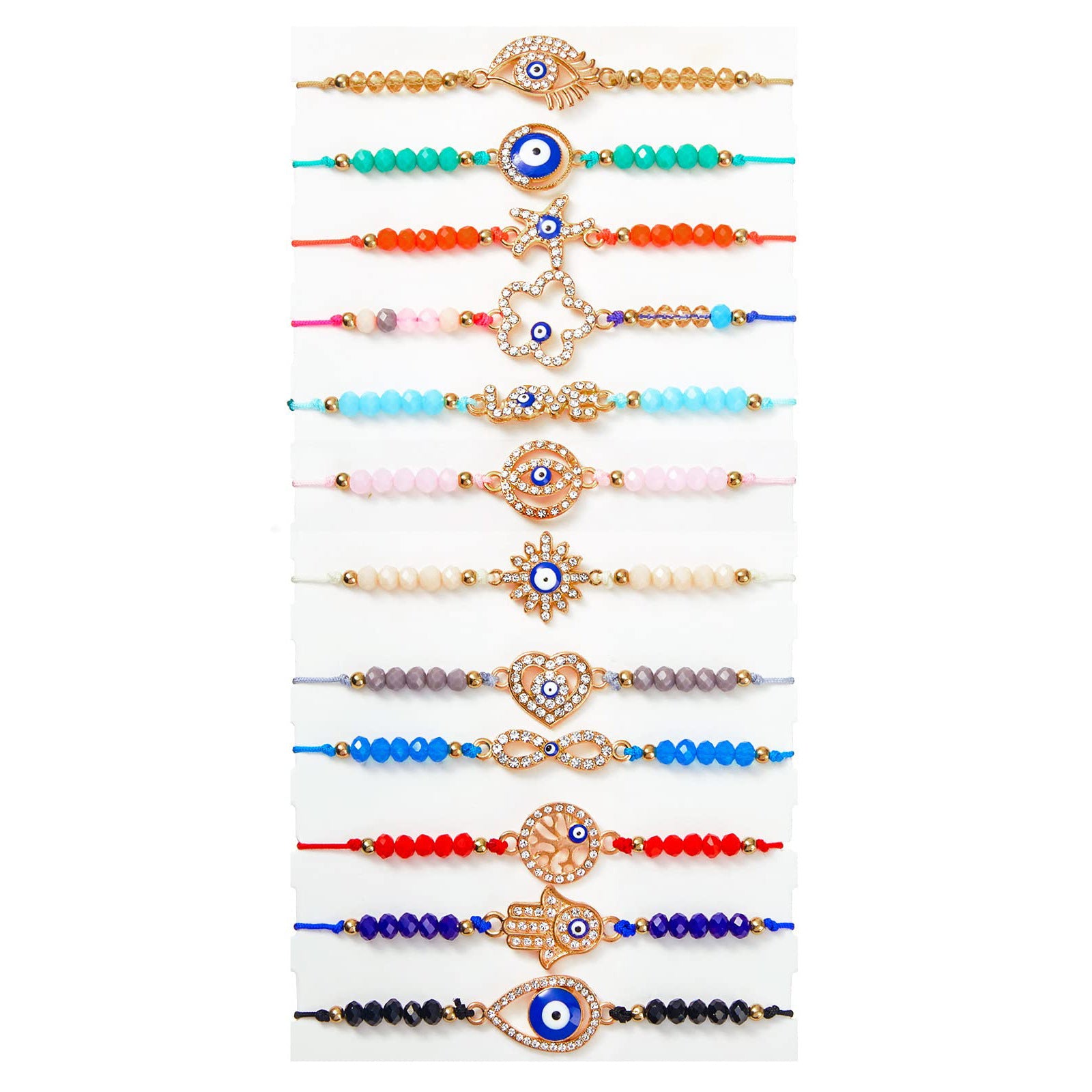 Brazalete de aceite de goteo de goteo de ojo con cuentas de cristal tejido a mano de mano al por mayor